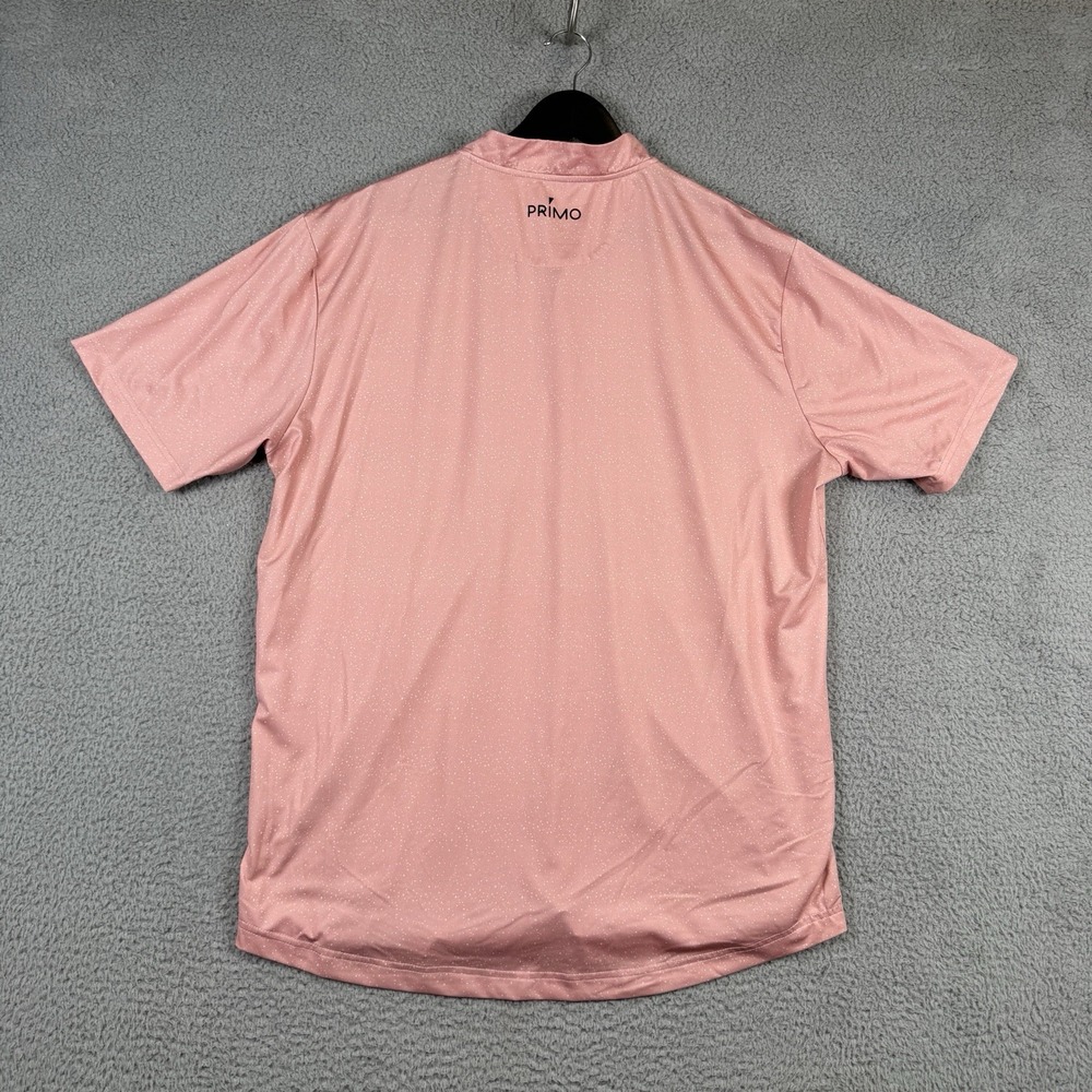 Primo Golf Men's Size XL Pink Blade Polo Performance Shirt Speckle Stretch SS - Picture 8 of 9